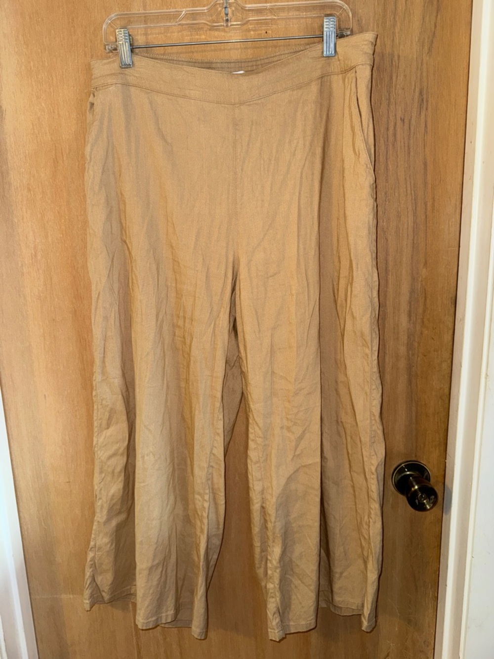 Halston Wide-Leg Cropped Pants Culottes Summer Beach Classy Size Large